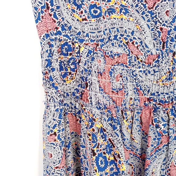 J. Crew Silk Paisley Smocked Waist Dress - Picture 4 of 10